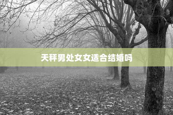 天秤男处女女适合结婚吗