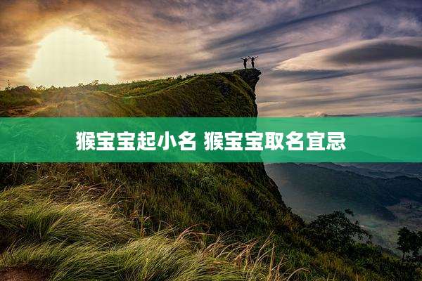 猴宝宝起小名 猴宝宝取名宜忌