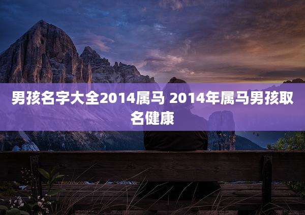 男孩名字大全2014属马 2014年属马男孩取名健康