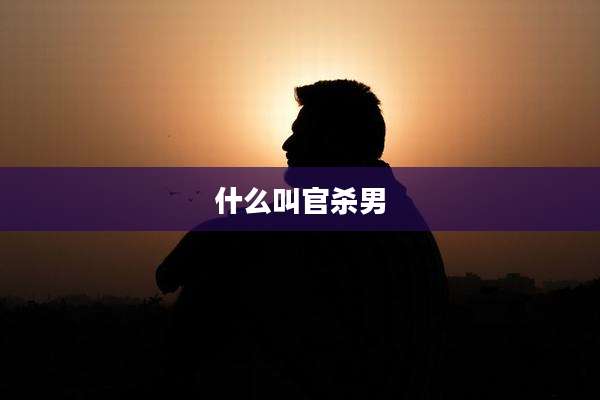 什么叫官杀男