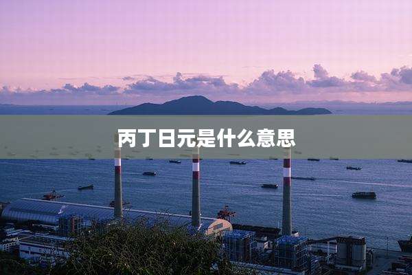 丙丁日元是什么意思