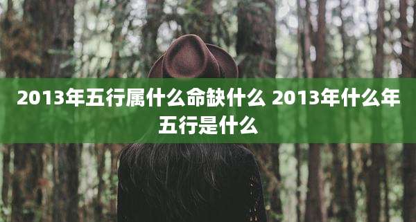 2013年五行属什么命缺什么 2013年什么年五行是什么