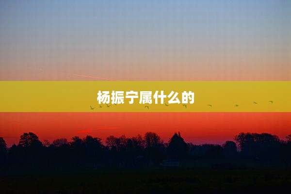 杨振宁属什么的