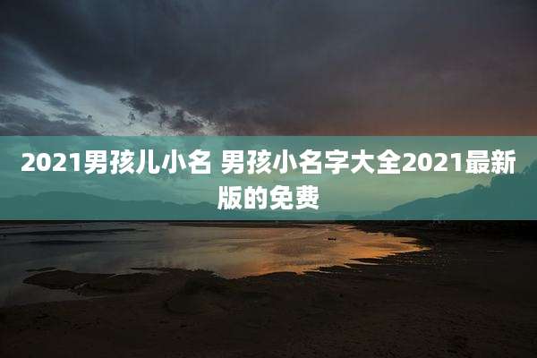 2021男孩儿小名 男孩小名字大全2021最新版的免费