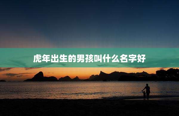 虎年出生的男孩叫什么名字好