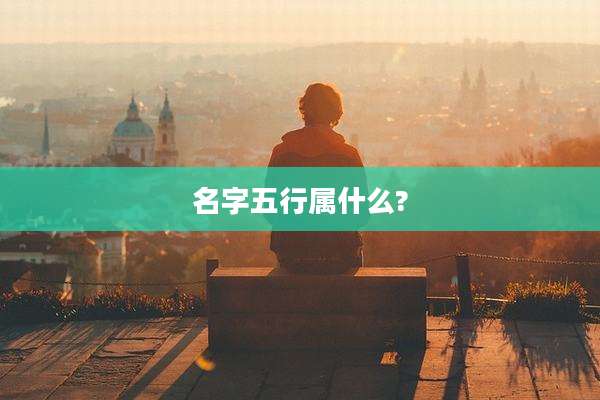 名字五行属什么?