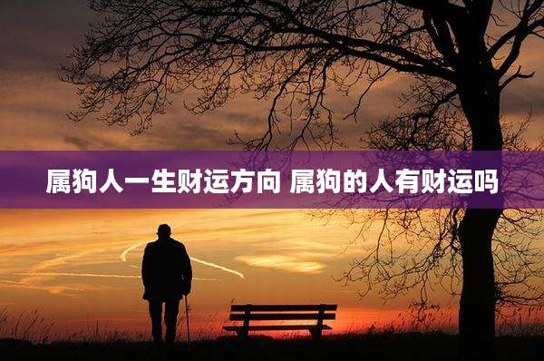 属狗人一生财运方向 属狗的人有财运吗