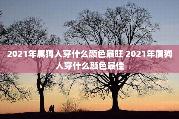 2021年属狗人穿什么颜色最旺 2021年属狗人穿什么颜色最佳