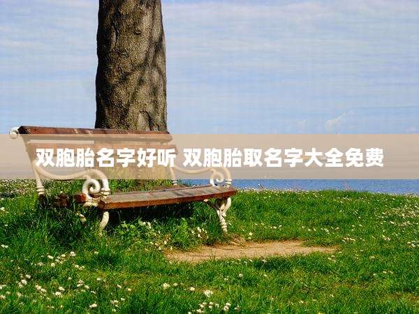 双胞胎名字好听 双胞胎取名字大全免费
