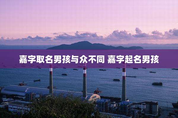 嘉字取名男孩与众不同 嘉字起名男孩