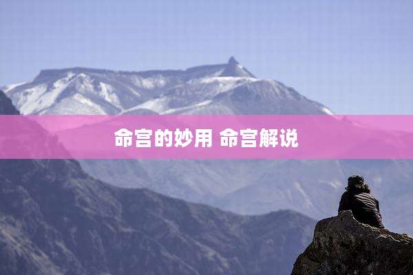 命宫的妙用 命宫解说