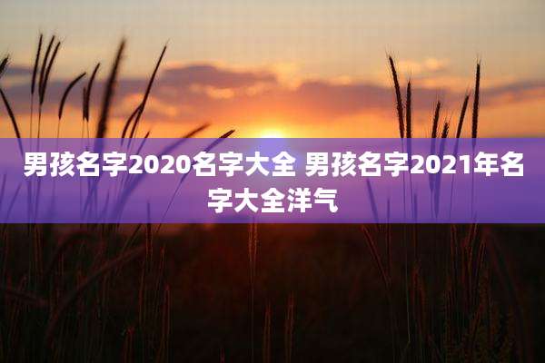 男孩名字2020名字大全 男孩名字2021年名字大全洋气