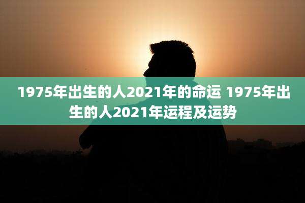1975年出生的人2021年的命运 1975年出生的人2021年运程及运势