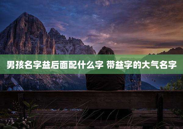 男孩名字益后面配什么字 带益字的大气名字