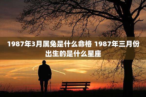 1987年3月属兔是什么命格 1987年三月份出生的是什么星座