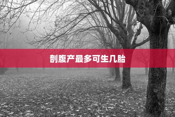 剖腹产最多可生几胎