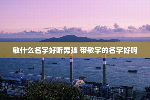 敏什么名字好听男孩 带敏字的名字好吗