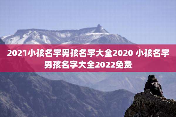 2021小孩名字男孩名字大全2020 小孩名字男孩名字大全2022免费
