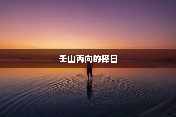 壬山丙向的择日