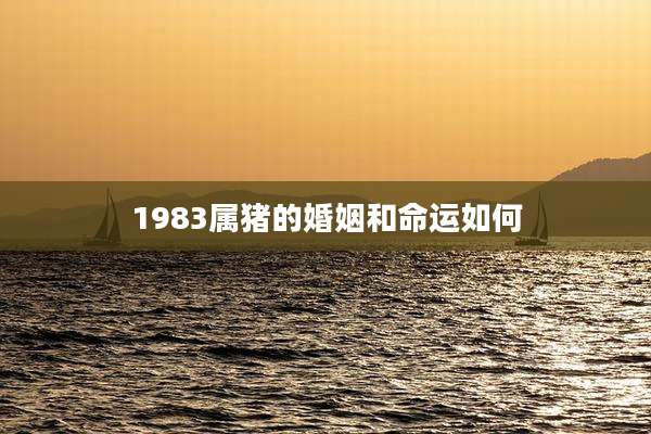 1983属猪的婚姻和命运如何