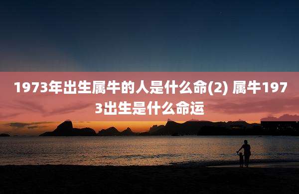 1973年出生属牛的人是什么命(2) 属牛1973出生是什么命运