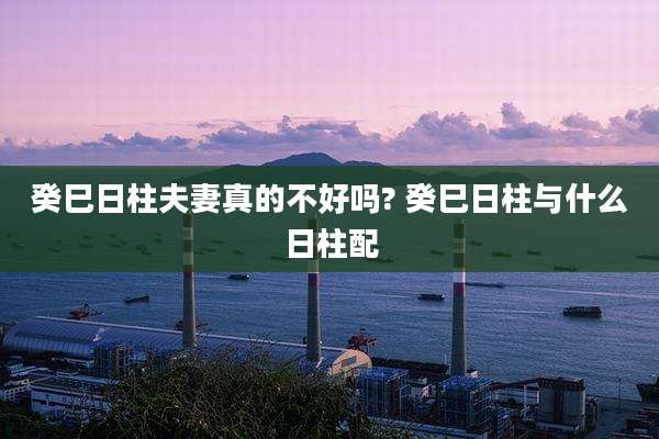 癸巳日柱夫妻真的不好吗? 癸巳日柱与什么日柱配