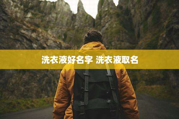 洗衣液好名字 洗衣液取名