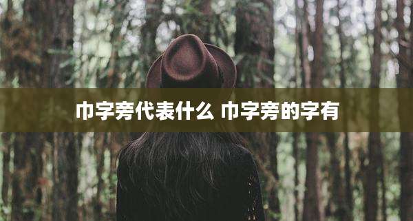 巾字旁代表什么 巾字旁的字有
