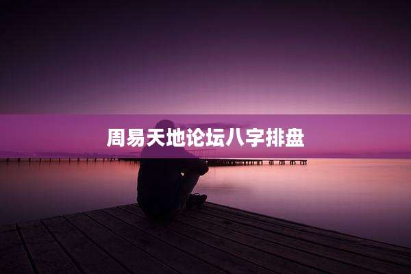 周易天地论坛八字排盘