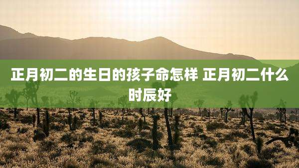 正月初二的生日的孩子命怎样 正月初二什么时辰好