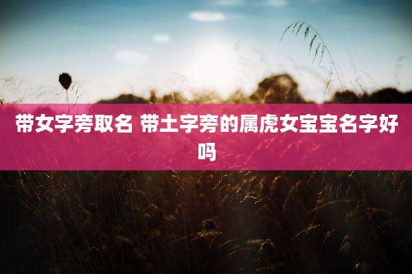 带女字旁取名 带土字旁的属虎女宝宝名字好吗
