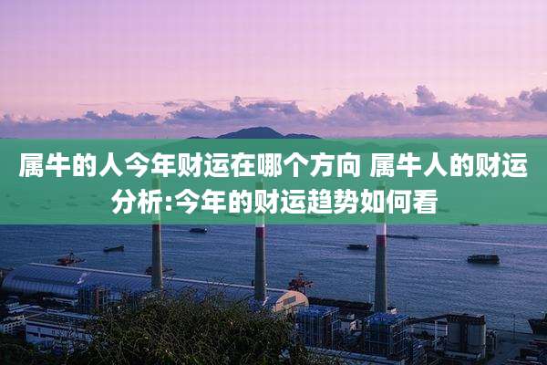 属牛的人今年财运在哪个方向 属牛人的财运分析:今年的财运趋势如何看