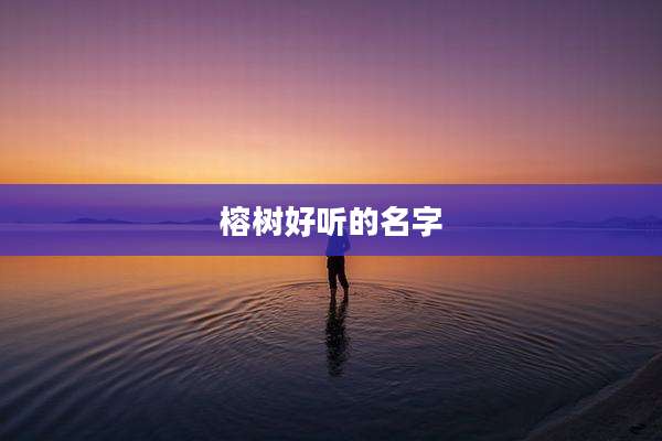 榕树好听的名字