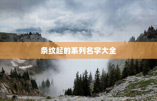 条纹起的系列名字大全