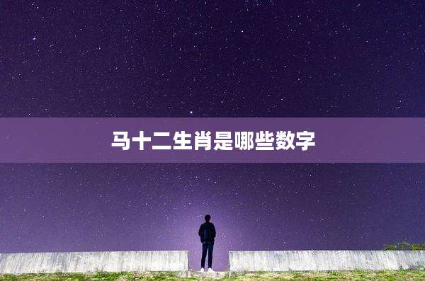 马十二生肖是哪些数字