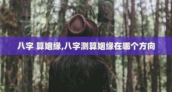 八字 算姻缘,八字测算姻缘在哪个方向