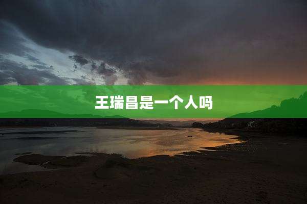 王瑞昌是一个人吗
