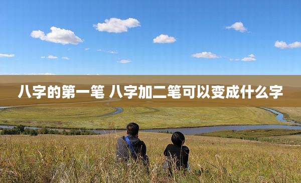 八字的第一笔 八字加二笔可以变成什么字