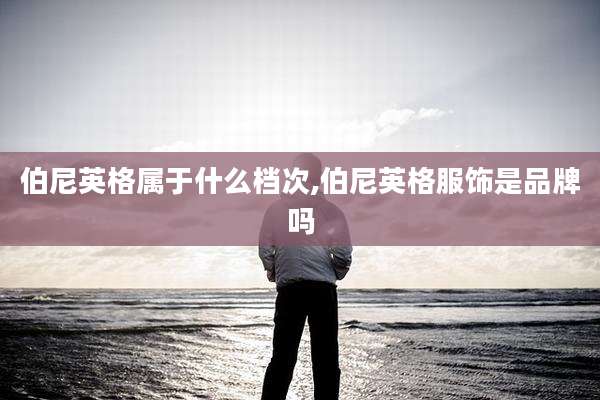 伯尼英格属于什么档次,伯尼英格服饰是品牌吗