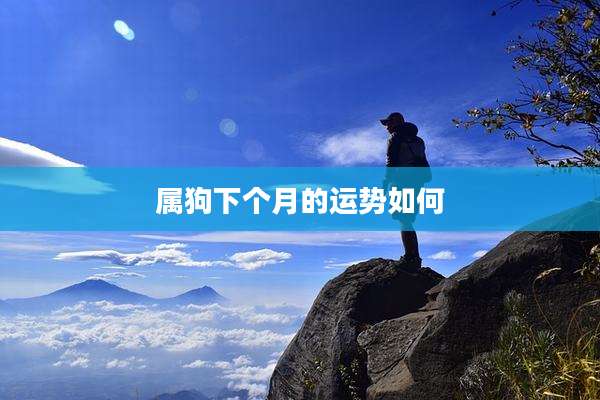 属狗下个月的运势如何