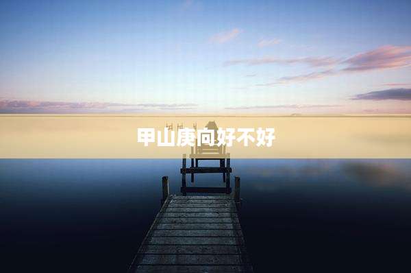 甲山庚向好不好