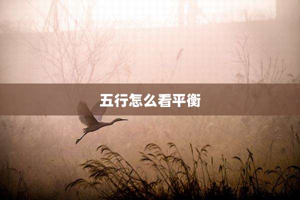 五行怎么看平衡