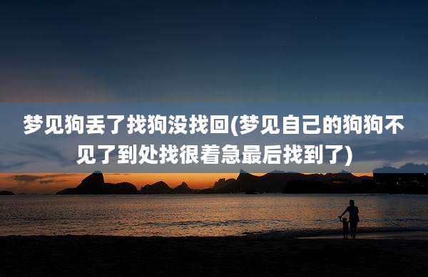 梦见狗丢了找狗没找回(梦见自己的狗狗不见了到处找很着急最后找到了)