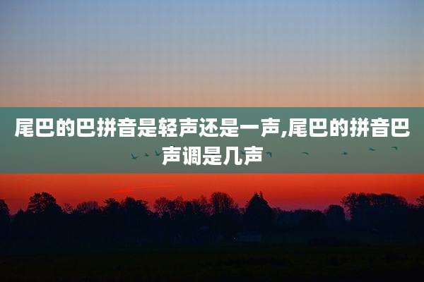 尾巴的巴拼音是轻声还是一声,尾巴的拼音巴声调是几声