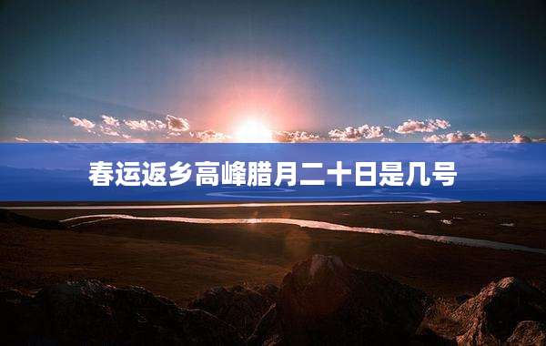 春运返乡高峰腊月二十日是几号