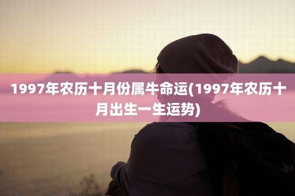 1997年农历十月份属牛命运(1997年农历十月出生一生运势)