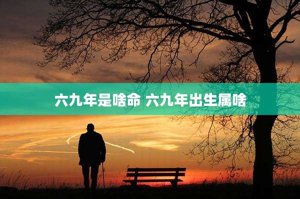 六九年是啥命 六九年出生属啥