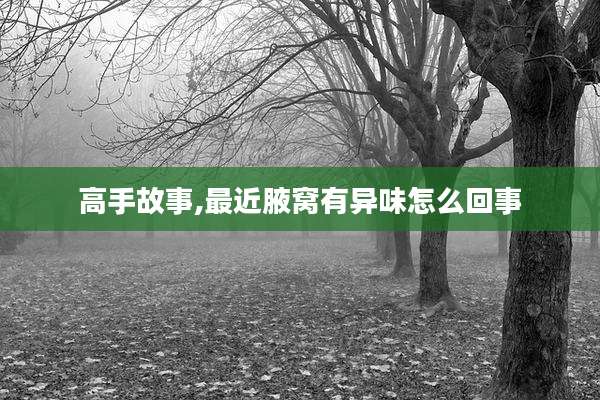 高手故事,最近腋窝有异味怎么回事