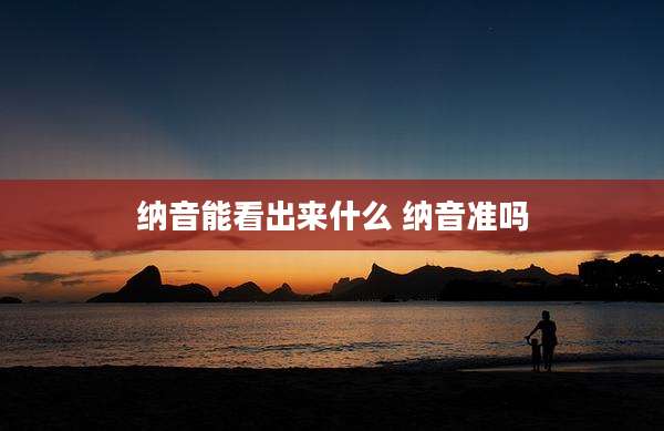 纳音能看出来什么 纳音准吗