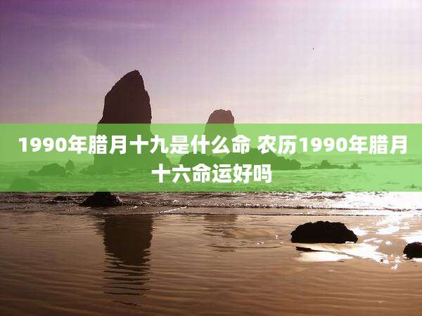 1990年腊月十九是什么命 农历1990年腊月十六命运好吗